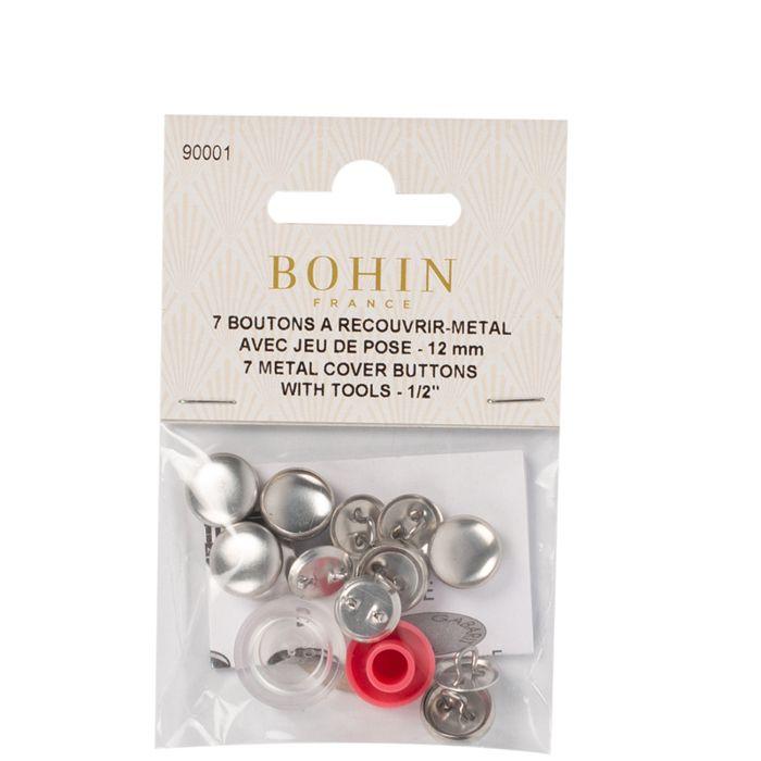 BOUTON A RECOUVRIR METAL S7 12 MM (Boite de 5)