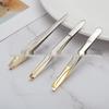 Stainless Steel Gold-Plated Slant Eyebrow Tweezers & Trimmer by Yangjiang Beauty Tools
