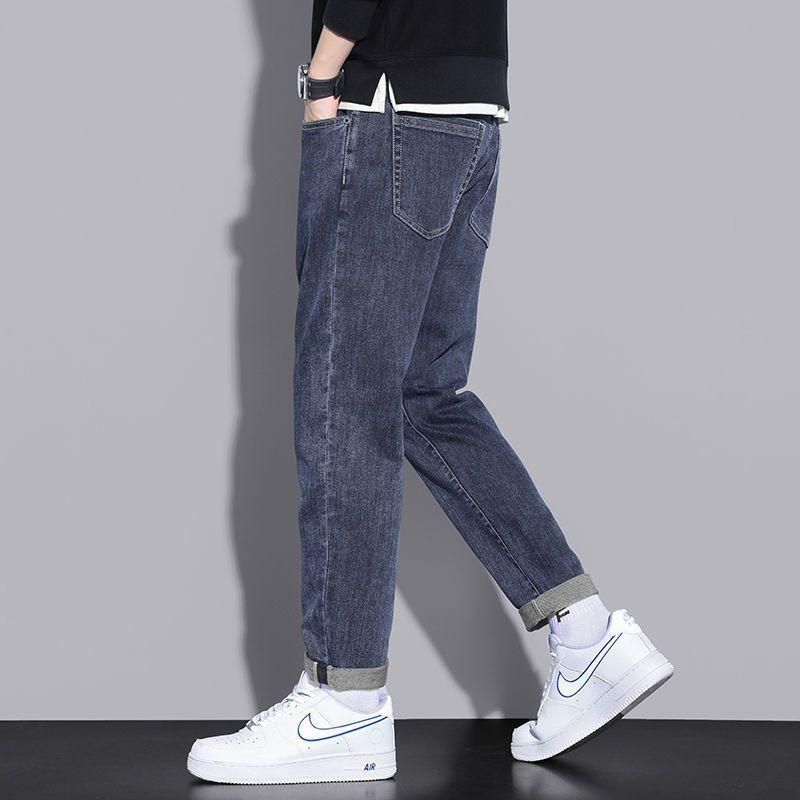 New Straight Jeans Men's Versatile Casual Pants Wear-resistant Washed Straight Pants