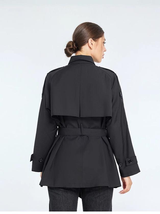 Available: Nan You Women's Asymmetric Trench Coat - 2026 Spring/Autumn Collection, Petite Size, Versatile and Stylish.