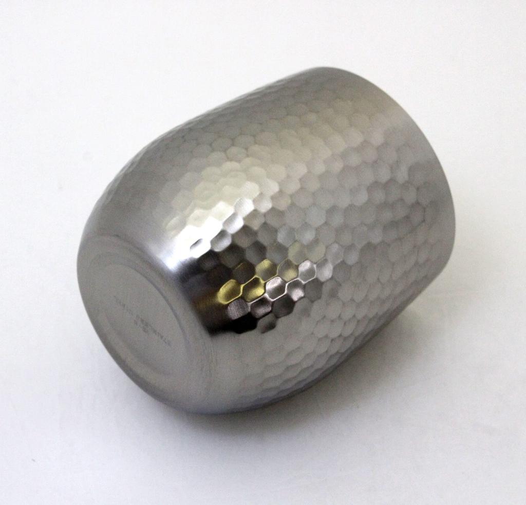 Asahi TSUBAME SUSCUP Hammered Rock Cup, 340ml, Set of 2, Gift Packaging