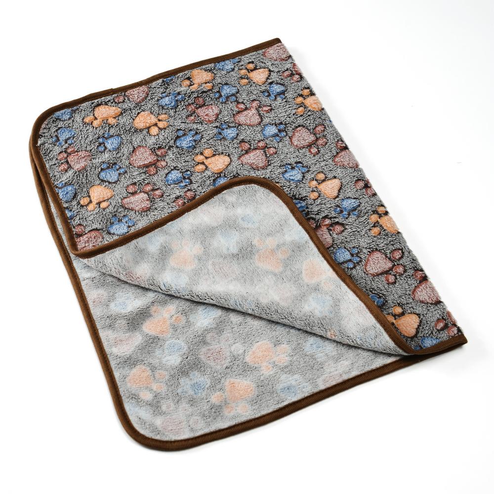 Paw Print Dog Blanket For Small Large Dogs Cats Warm Travel Car Blankets Home Sofa Bed Mat French Bulldog Chihuahua Pet Mattress