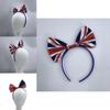 Usa/england Fan Bow Headwear Football Club Supporter Plaid Unisex Accessory