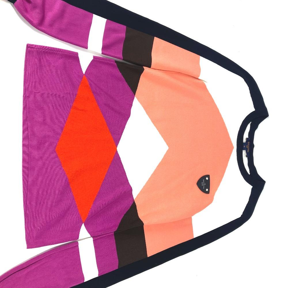 Louis Vuitton Overall handle Logo tops Long sleeve knit Rayon / wool Multicolore