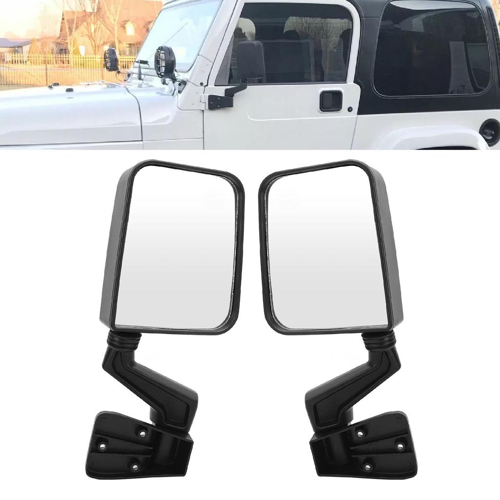 And Side Mirrors for OE 105495870 Manual Folding Rearview Mirrors for TJ Manual Mirrors Driver's Passenger's Wrangler, 67123792, Non-heated 1997-2002