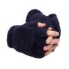 Korean Style Winter Windproof Fleece-Lined Half-Finger Plush Gloves for Adults - Ideal for Cold Weather Cycling and Outdoor Activities