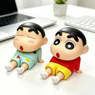 Anime Crayon Shin-Chan Phone Holder Kawaii Phone Support Desktop Ornament Collection Decoration Toys Birthday Gift For Daily Use