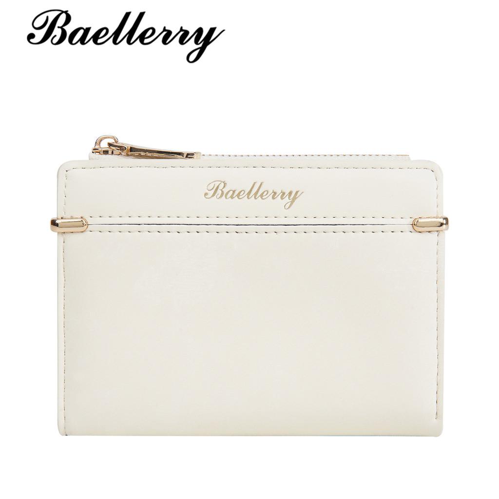 Women Short Minimalist Wallet With Pu Material Anti Theft Zip For Everyday Use