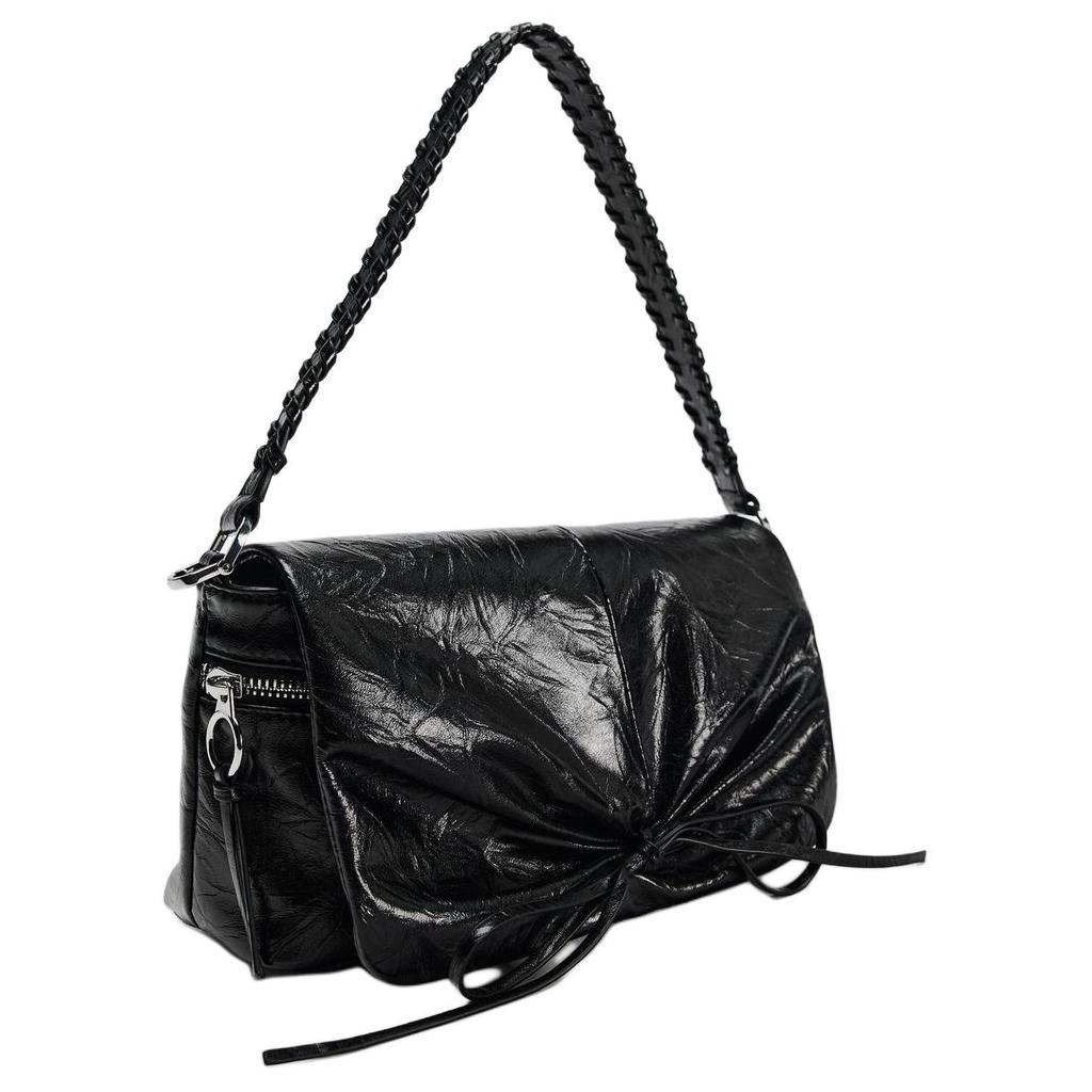 New ZARA PU Shoulder Bag Small Women's Black 16835410-35