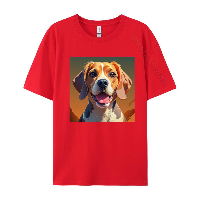 Beagle Bliss Tshirt Funny TShirts Prevailing Mens Tees Normal Top Tshirts Cotton Green And White Graphic T Shirt