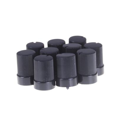 10 Pcs Black Plastic Potentiometer Rotary Control Knobs Caps For 6Mm Dia Shaft