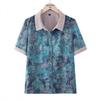 Elderly Women's Short Sleeve Summer Blouse