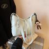Casual soft surface large-capacity bag women's 2025 new fashion commuter shoulder bag candy color simple oblique span bag