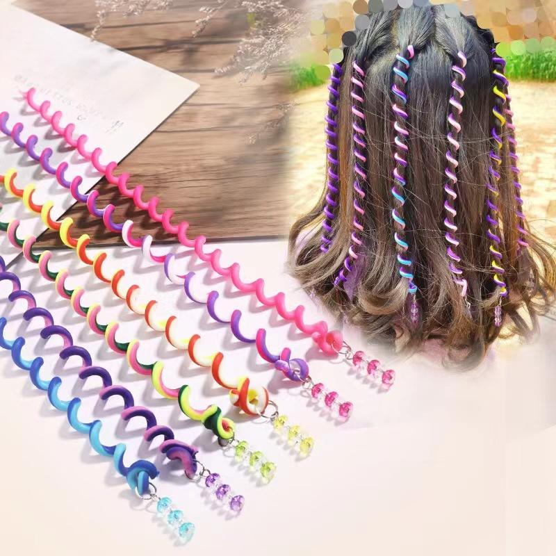 6 buc/lot Curcubeu Color Bentita Fete Hair Band Elastic Hair Bands