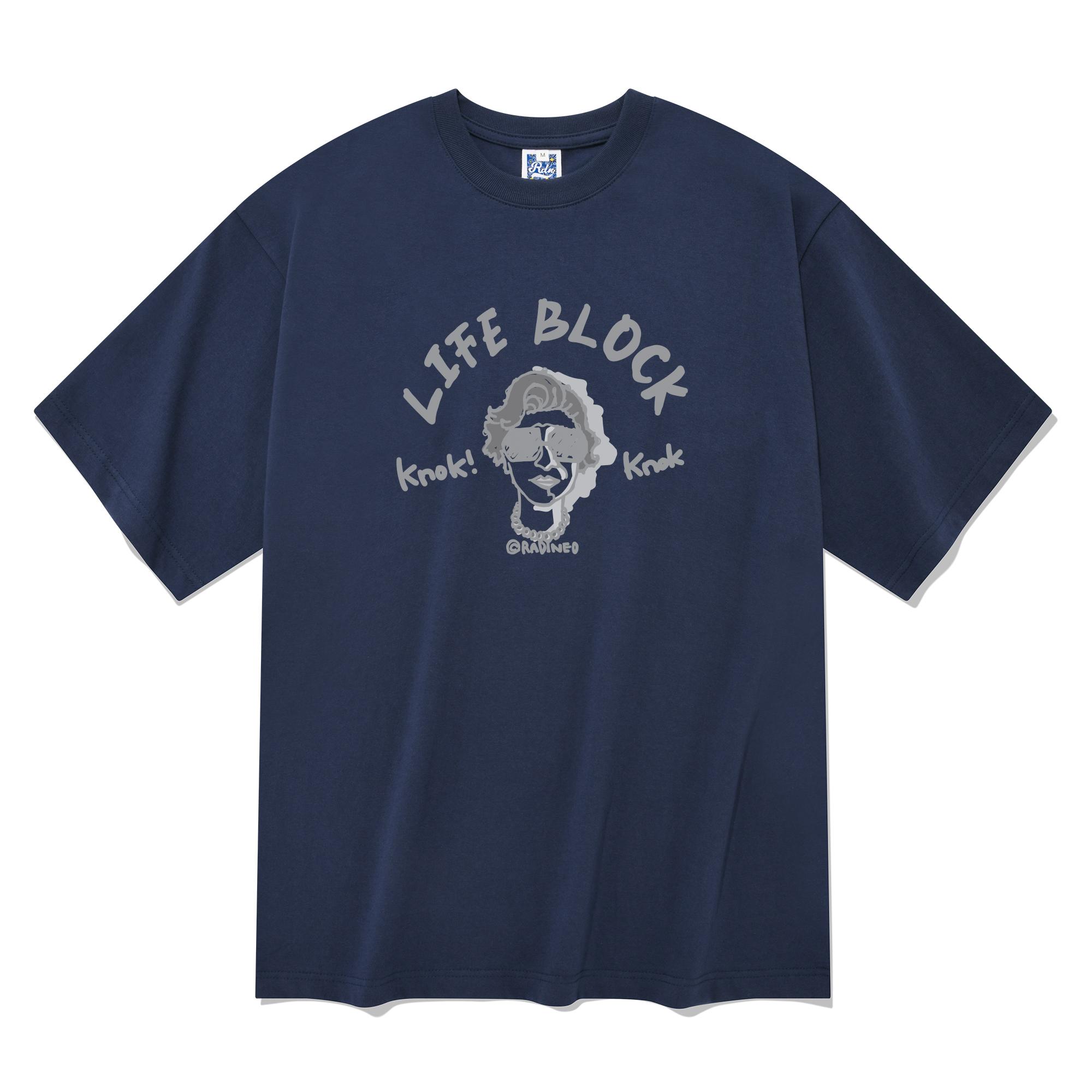 Radineo Life Block Short Sleeve T-Shirt Navy L