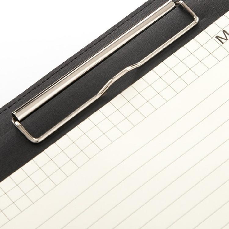 PU Leather Conference Folder with Clipboard Multiple Pocket Card Pocket Pen Slot Clipboard Business Document File Folder