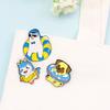 Seaside Vacation: Cute Cat, Adorable Dog, and Clever Unicorn Brooch Set