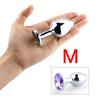 1pcs Smooth Metal Anal Plug, Buttplug, Stainless Steel+Crystal Jewelry Anal Sex Toys for Women Men