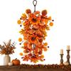 16cm Autumn Artificial Sunflower Door Hanging Wreath Harvest Style Maple Eucalyptus Leave Shaped Berries Vintage Fall Wall Decor