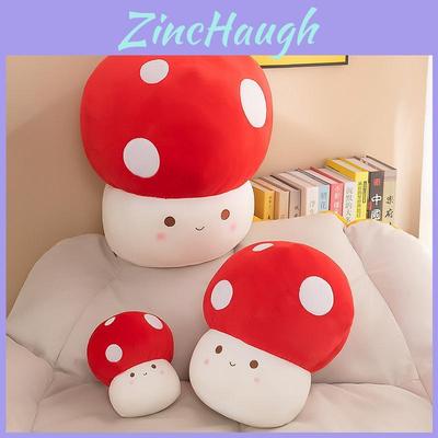 Toy Mushroom Plush Soft Stuffed Doll Cartoon Kids Bedroom Decor Birthday Gift