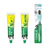 Double Mint Fresh & Clean Toothpaste Twin Pack with Carbon Fiber Toothbrush