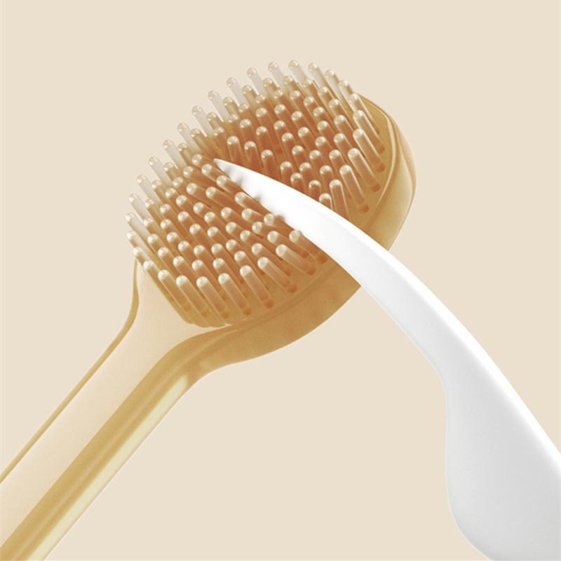 Infant Toothbrush Set for Training and Teething Baby Silicone Tongue Cleaner Toddlers First Toothbrush Set Shower Gift