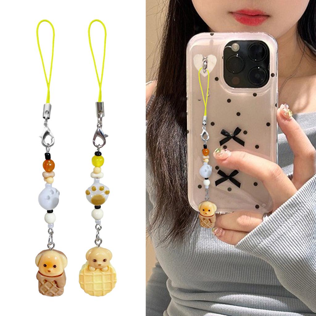 Cartoon Puppy Keychain Charm Resin Dogs Designs for Bag and Car Keys Phone Pendant Bag Pendant Present for Pet Lover