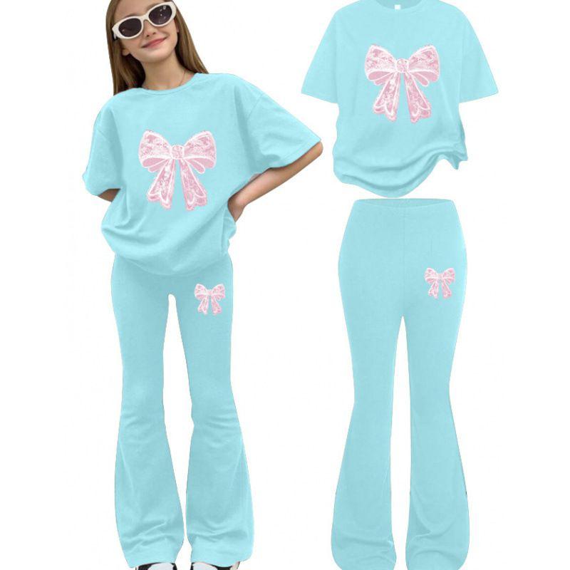8-12 Jahre Kinder Mädchen T-Shirt und Hose Set Freizeitkleidung