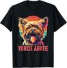 Yorkie Auntie Yorkshire Terrier Dog Vintage Retro T-Shirt for Men Women Kids