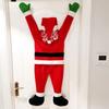 Flannel Clothes Santa Hanging Ornaments Outdoor Climbing Santa  For Home Door Window Decoration
