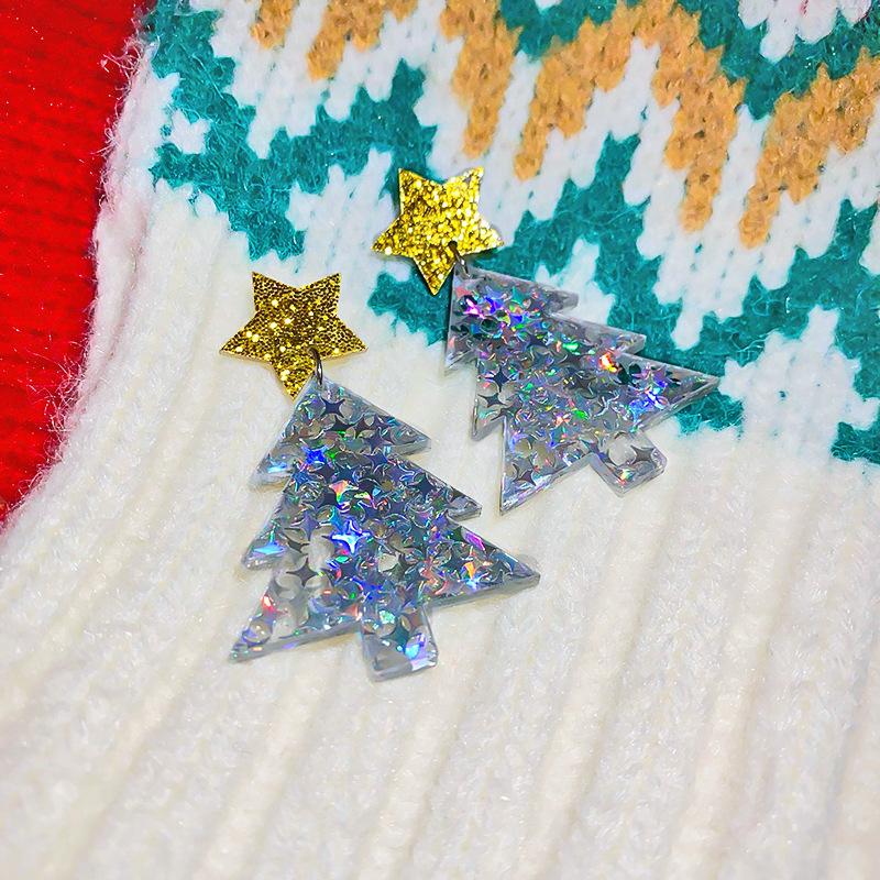 Christmas earrings women, niche creative design stud earrings new earrings high-end versatile earrings