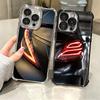 Sports Car Cool Taillight Plating Phone Case For Iphone 16 17 Pro Max Air 16E 14 15 Plus 12 13 Mini Anti-Fall Airabag Cover