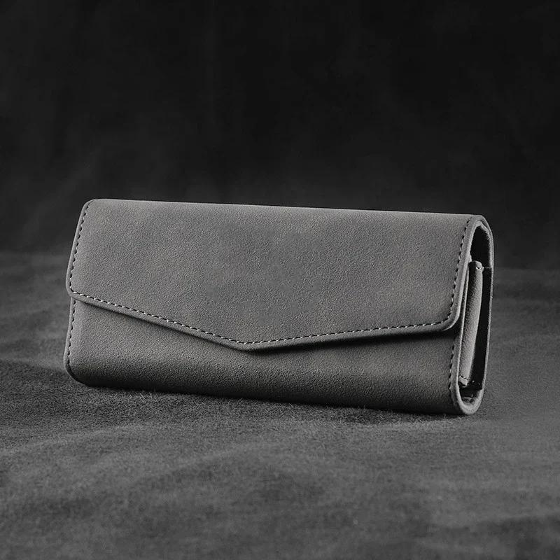 Car Glasses Case Universal Auto Sun Visor Holder Sunglasses Storage Box Clip Card Ticket Holder Leather Interior Accessories