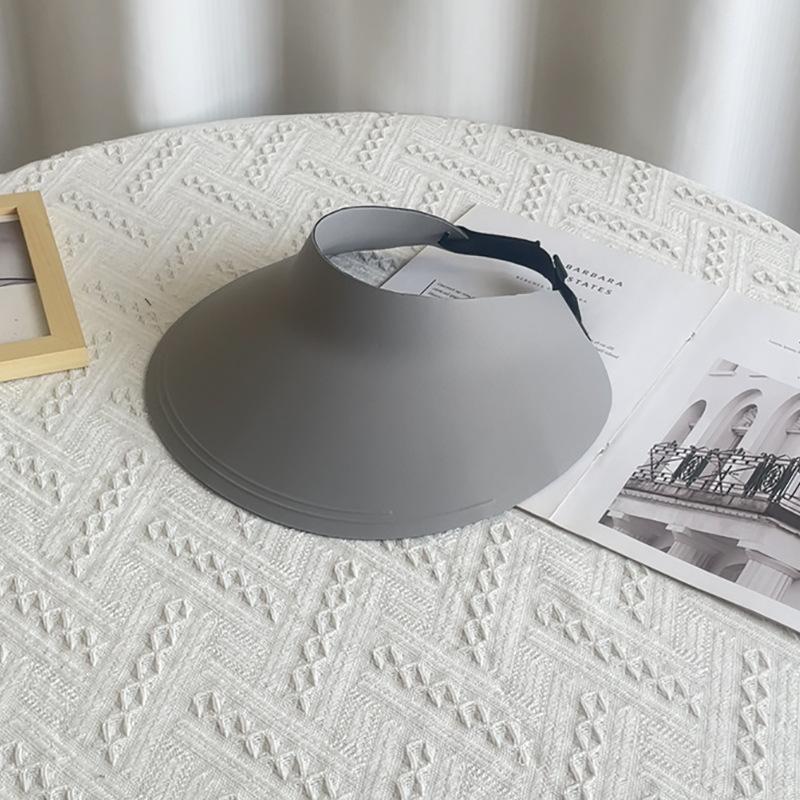 Summer seamless integrated sun hat children's large brim UV protection empty top hat outdoor casual versatile sun protection hat