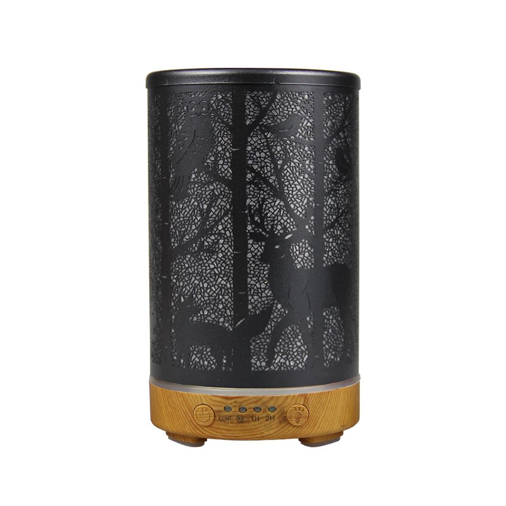 Iron Art Essential Oil Diffuser 100ml Timing Function Ultrasonic Air Humidifier Aroma Diffuser Home Appliance with LED Lights