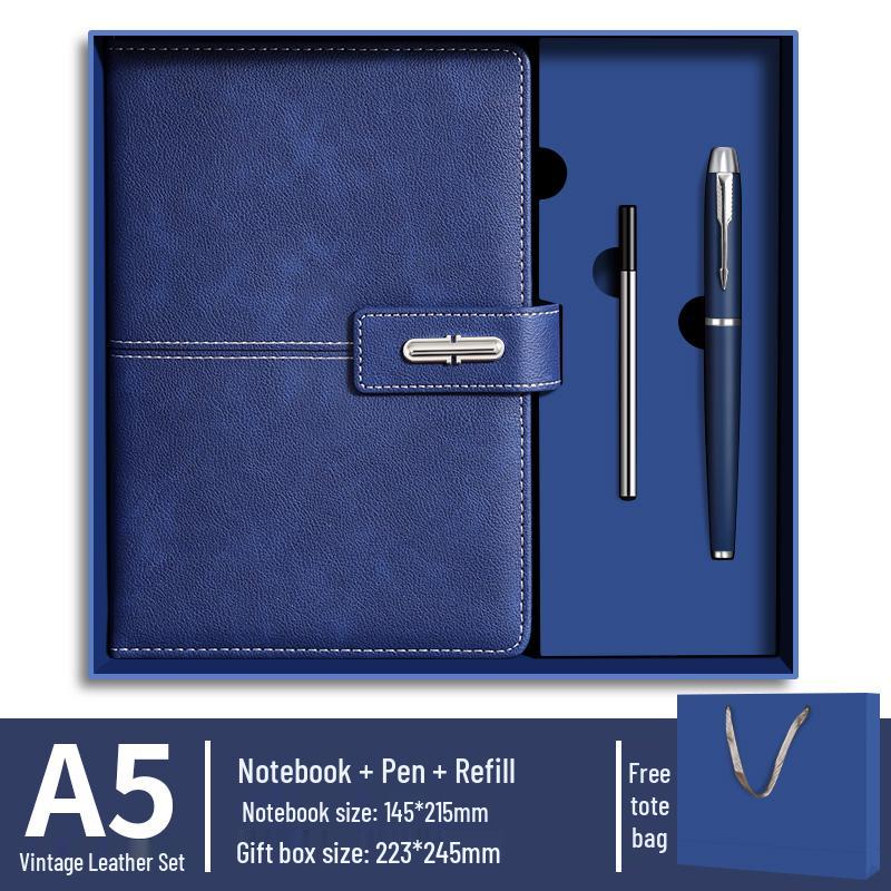 Customizable Business Notebook Gift Set with Logo: Includes Notebook, Pen, and USB Drive - Ideal for Company Meetings and Souvenirs.