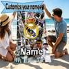 Custom Name Personalized Football team Print Beach Towel, for Trip Camping Beach Party Home Decor, Birthday Gift for Family & Friends