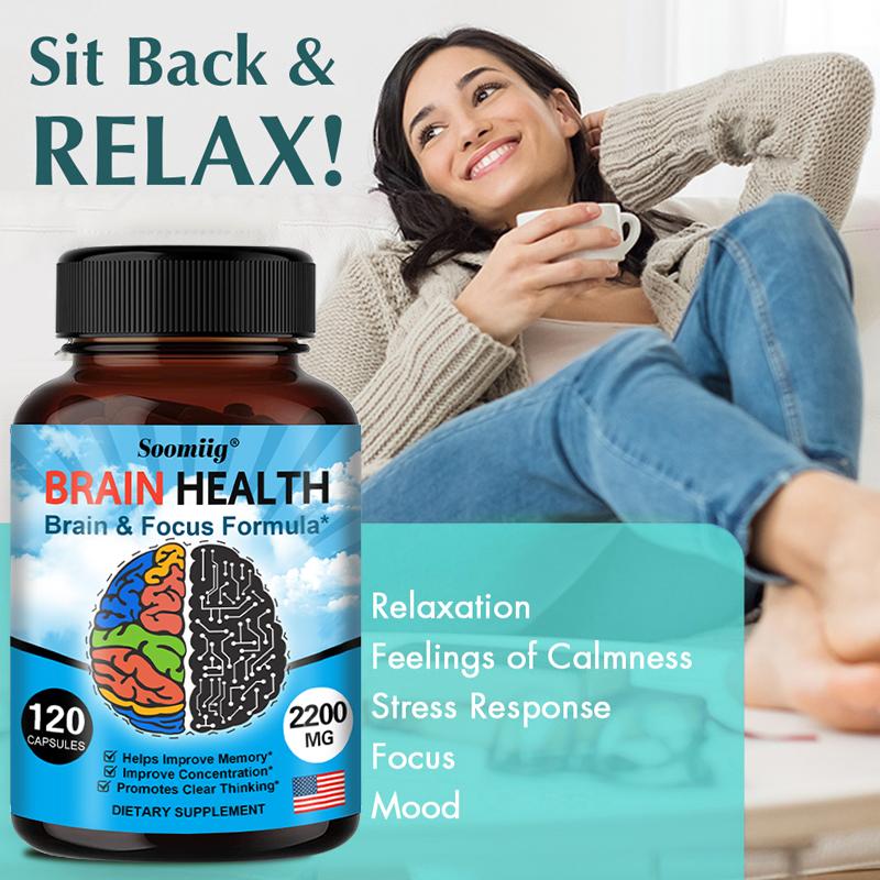 Brain Booster, Focus, Memory, Function, Clarity-120 Capsules