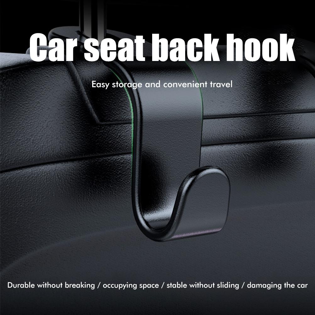 4 Stück Autositz-Kopfstützenhaken, Rücksitz-Aufhänger, Aufbewahrungs-Organizer für Handtasche, Geldbörse, Mantel, Kleidung