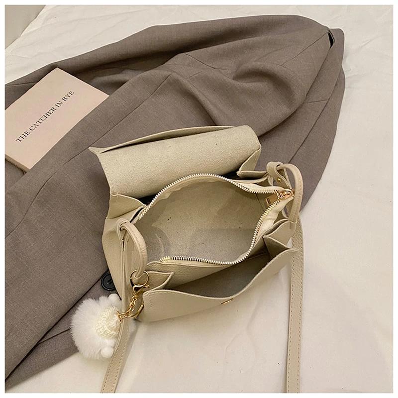 Women Designer Small Square Bag PU Leather Pillow Crossbody Shoulder Bag East-West Large Capacity Versatile Daily Purse