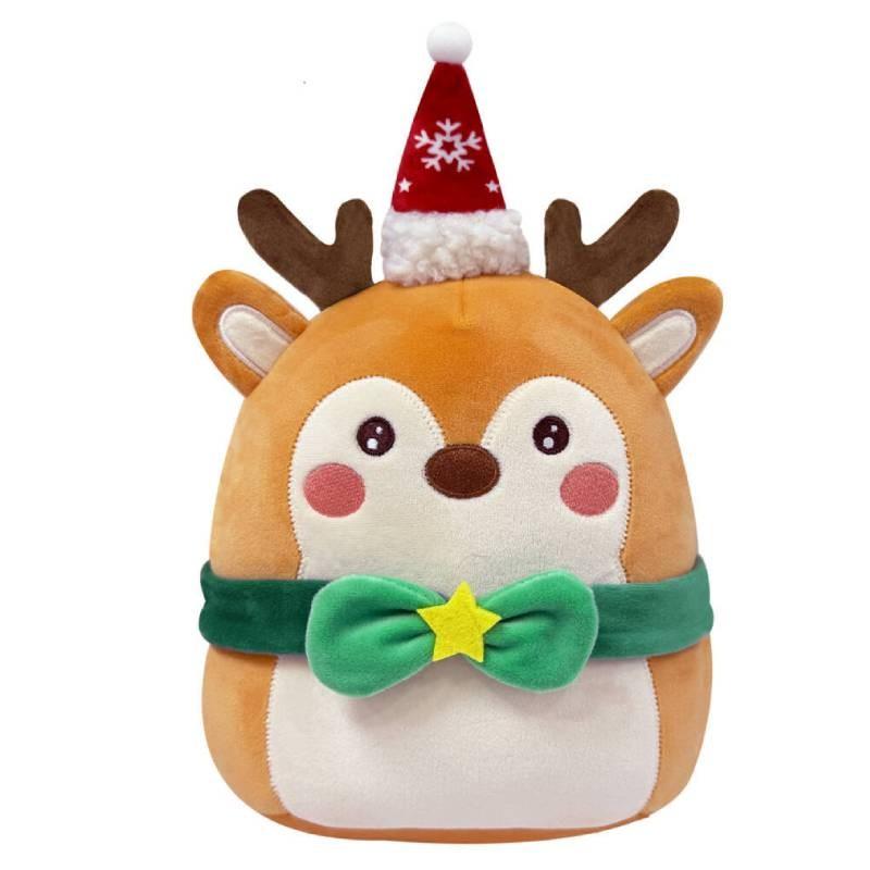 Plush Christmas Santa Claus Snowman Pillow Soft Decorative Cushion For Home Holiday