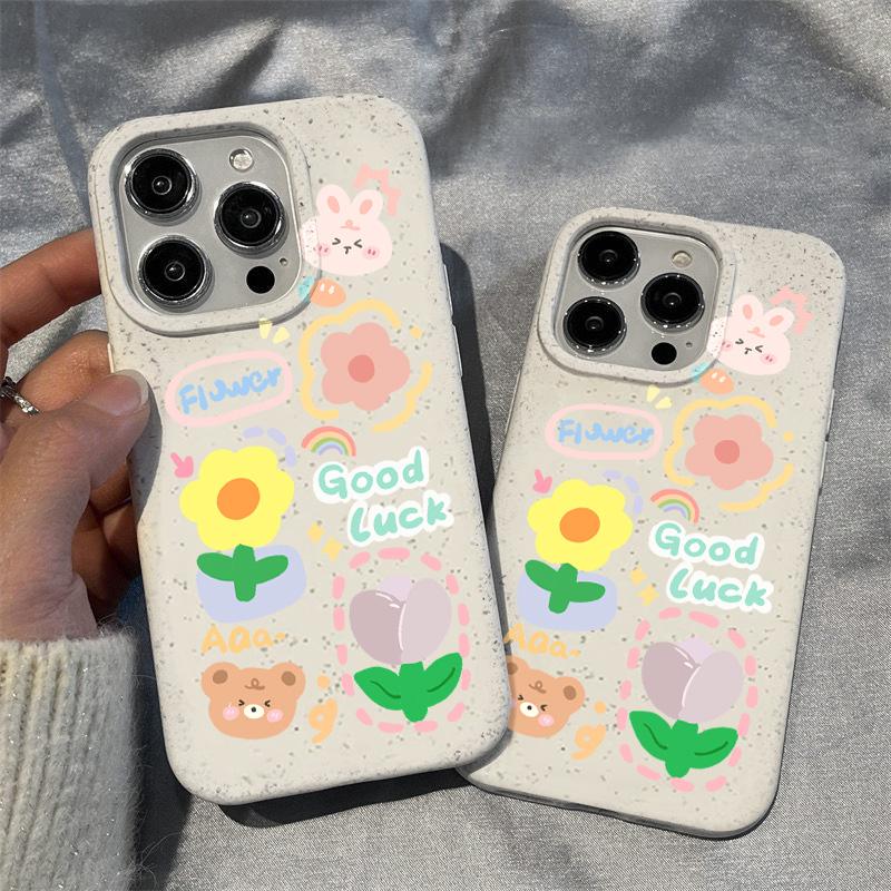 Phone Case for iPhone 16 15 14 13 12 11 Pro Max iPhone 11 13 16 15 14 12 X XS XR 6 7 8 SE iPhone 6 7 8 Plus Degradable Wheat Straw Case Cover