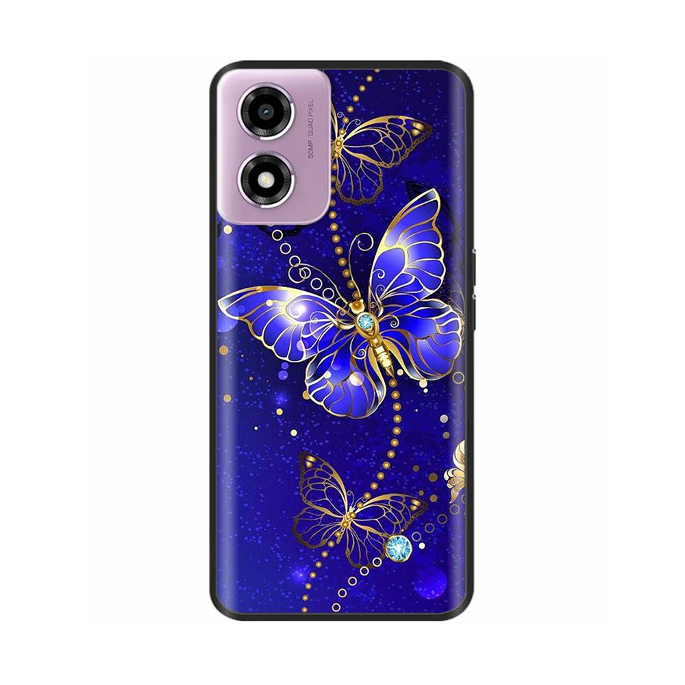 Phone Case For Motorola Moto E14 Case Soft TPU Painted Back Cover For Motorola E14 E 14 MotoE14 Full Protective Phone Shell Capa