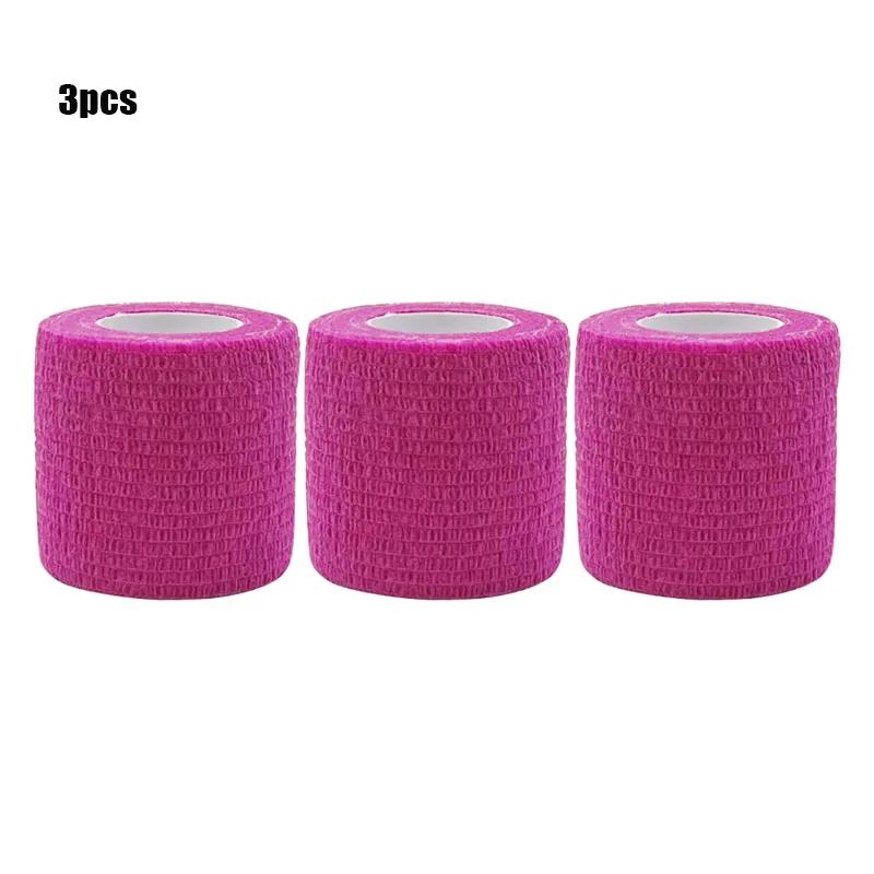 1/3/6/20PCS Sports Self Adhesive Pink Elastic Bandages Anti-slip Athletic Nonwoven Waterproof Elastic Tattoo Bandages Aid Kit