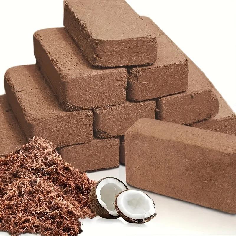 300G Coconut Brick Foamed Coconut Bran Brick Flower Coconut Bran Nutrient Soil Plant Organic Compressed Coconut Stone