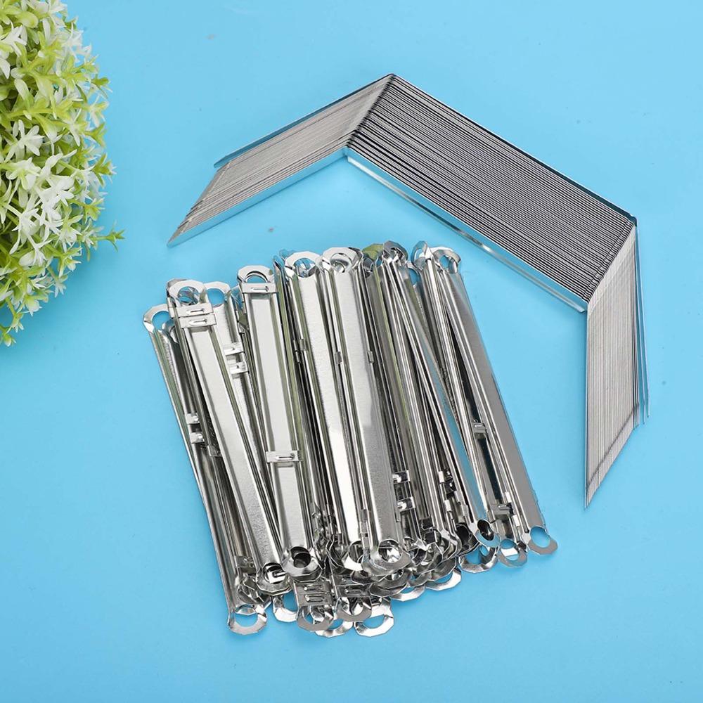 50 Set 80mm Hole Pitch Paper Fasteners 2-Hole File Fasteners Binding Clamp  Document Organizer