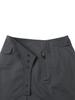 TUOMIO Wrap Skirt Tucked Pants [Charcoal]