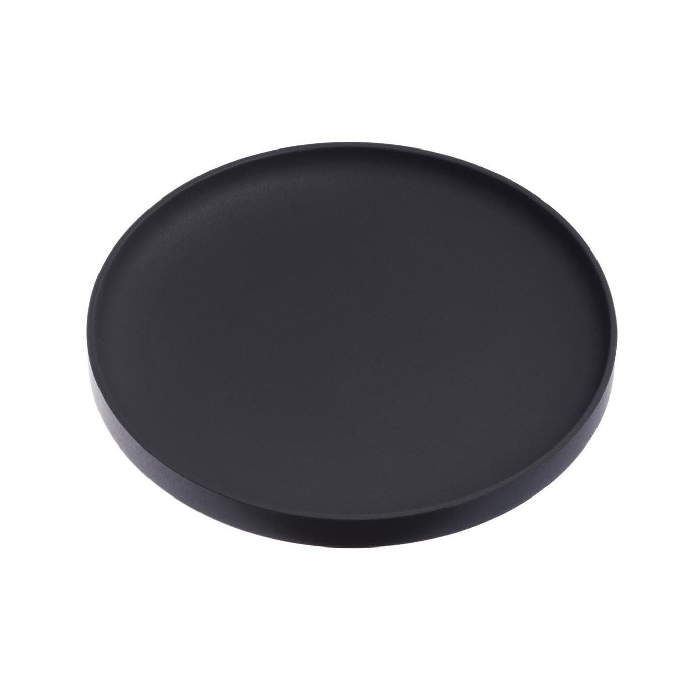 Yamazaki 3D Coaster Round Black Approximately W10D10H0.9cm Tower Silicone 2539