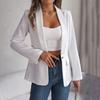 Women's Fashion Casual Solid Color Long Sleeve Small Suit Suit Collar Versatile Button Jacket