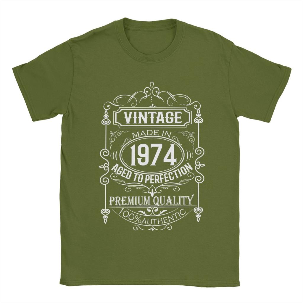 Vintage 1974 Limited Edition Made In 1974 T Shirt for Men 100% Cotton Vintage T-Shirts 50 Years Old Tee Shirt Tops Plus Size